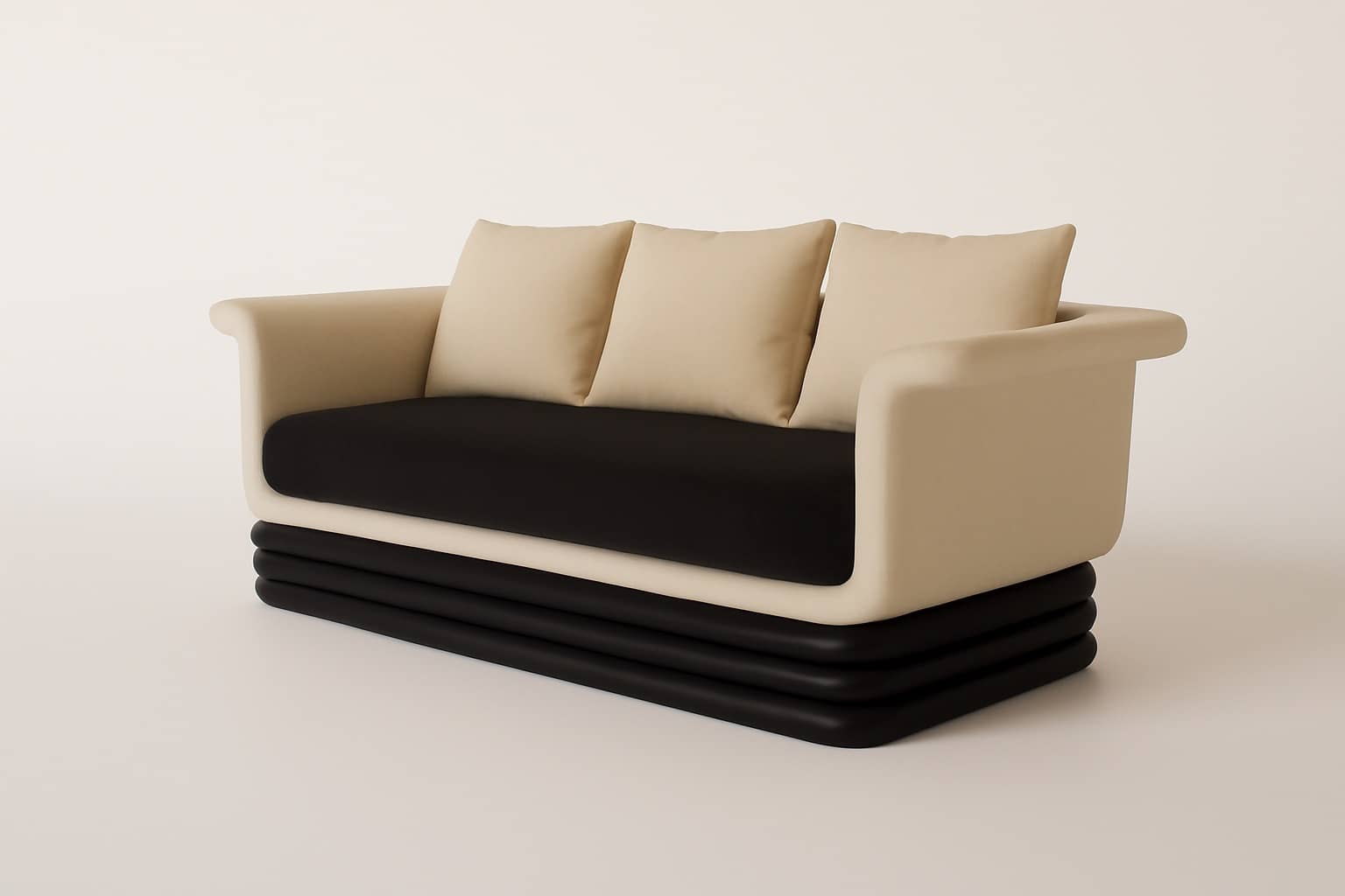 Monza Sculptural 3-Seater Sofa - 5