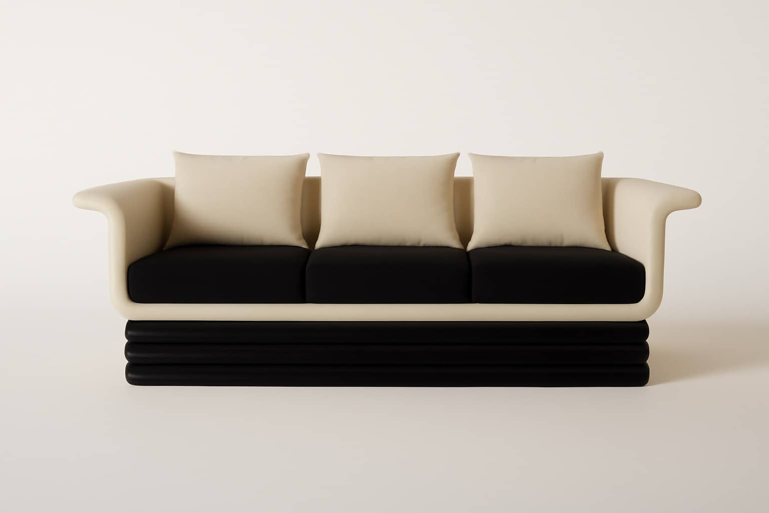 Monza Sculptural 3-Seater Sofa - 3