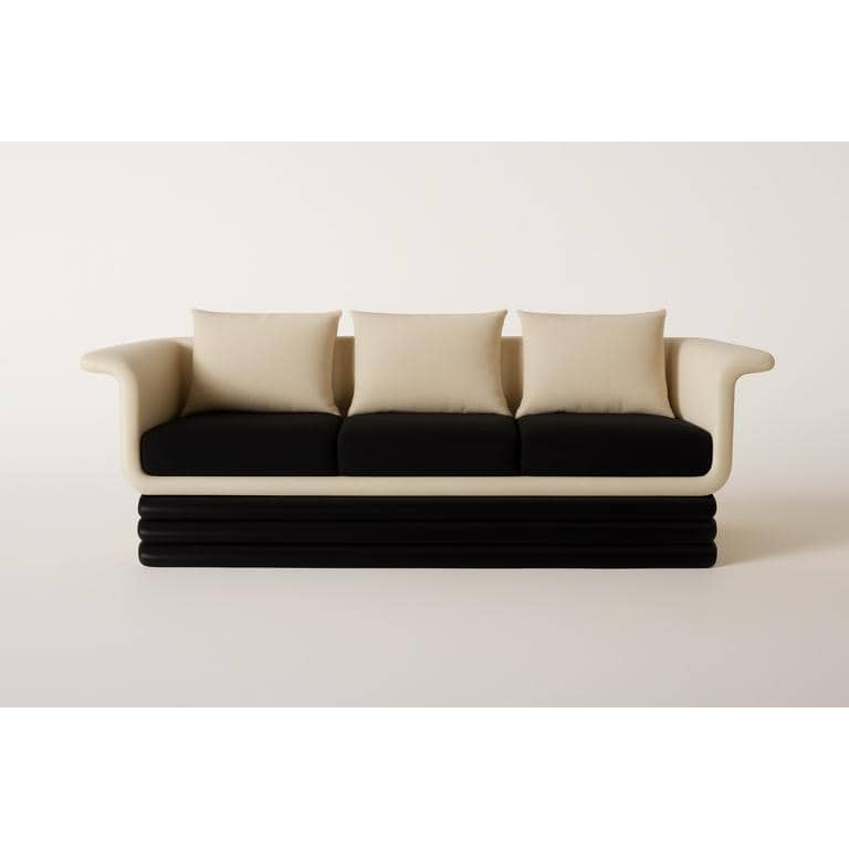 Monza Sculptural 3-Seater Sofa - 1