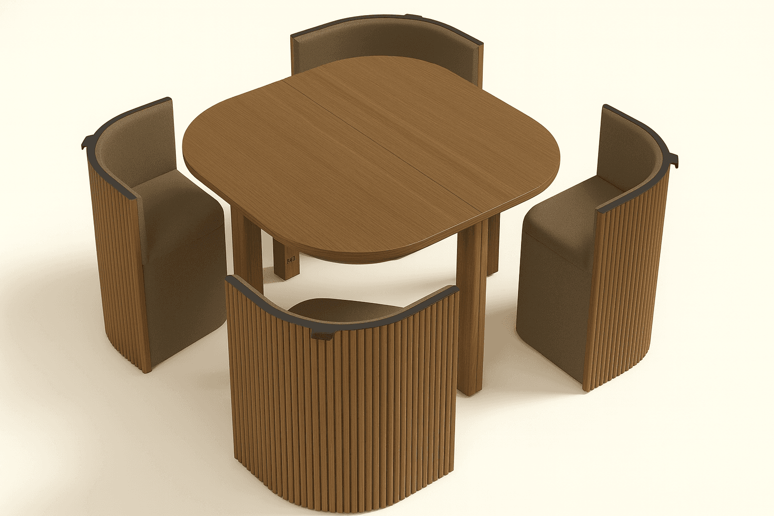 Elysian Curve Dining Sett - 3
