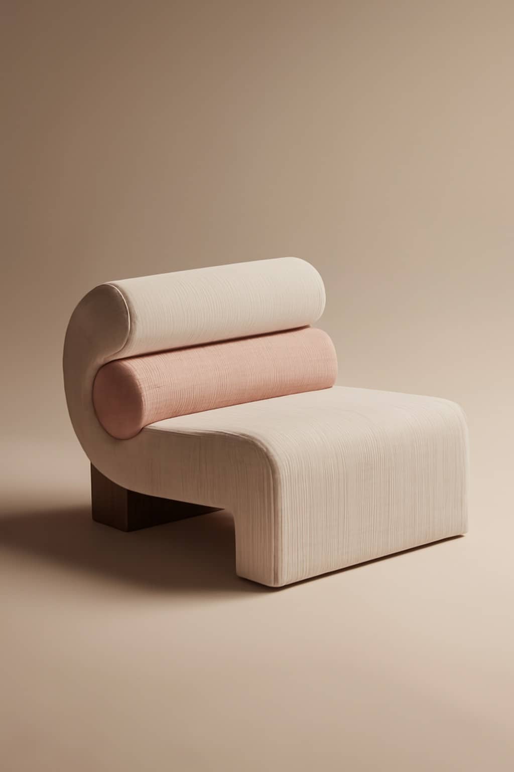 Crescent Curve Sculptural Accent Chair - 1