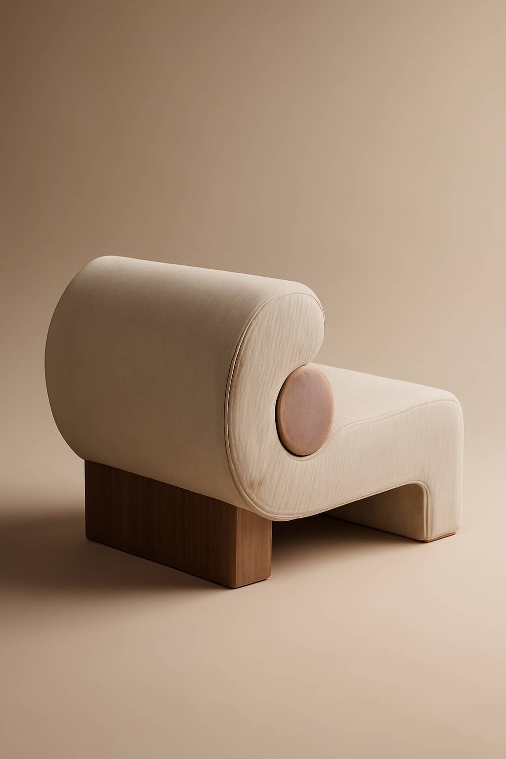 Crescent Curve Sculptural Accent Chair - 2