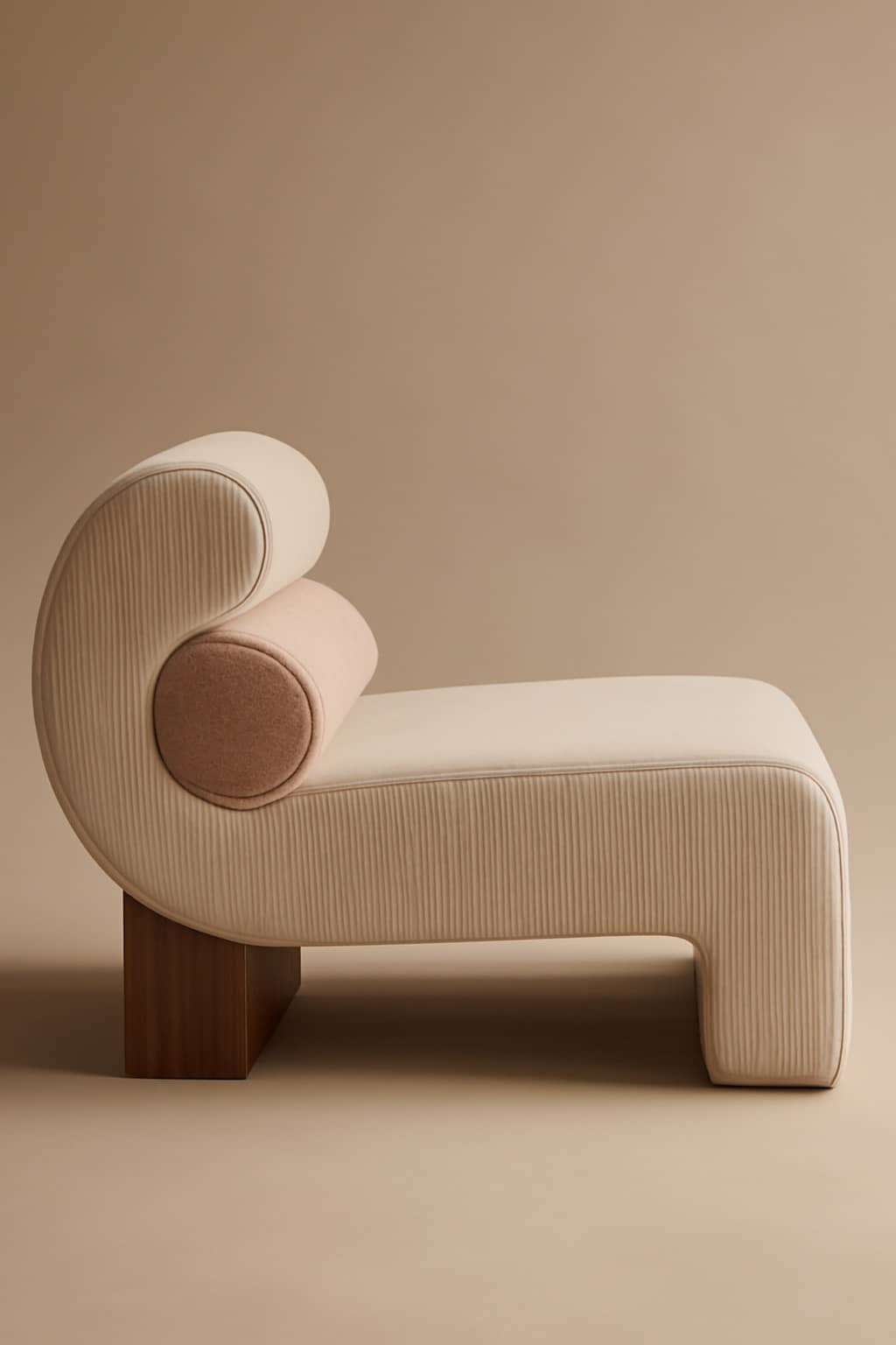 Crescent Curve Sculptural Accent Chair - 4