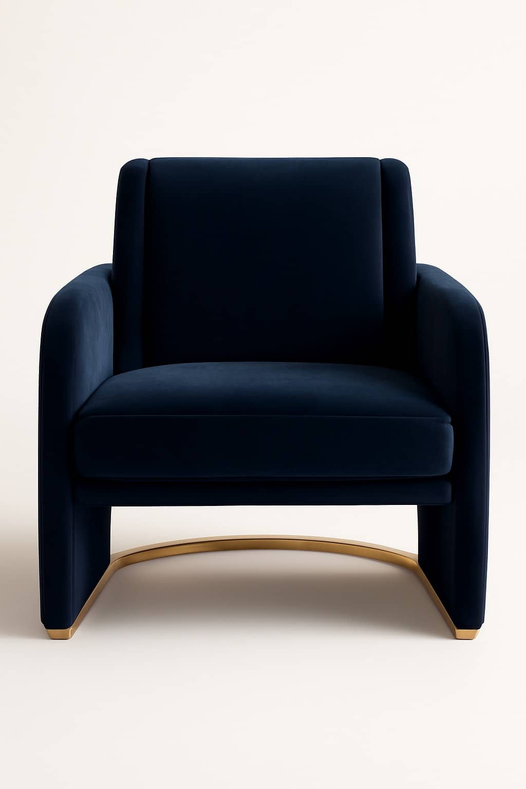Aurora Velvet Brass Lounge Chair - 2