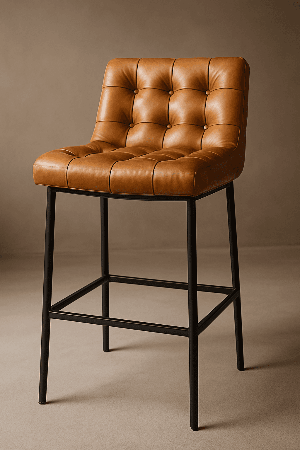 Terra Leather Stool - 2