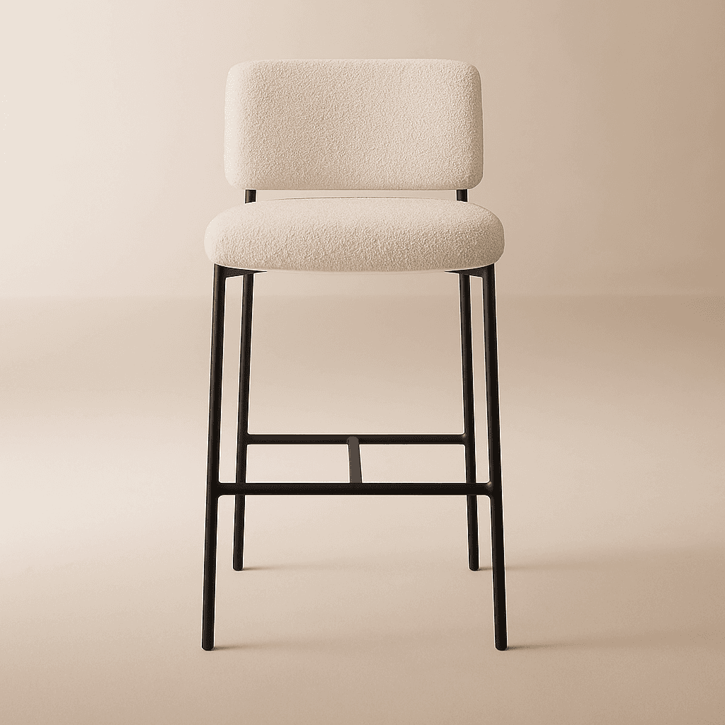 Luna Bouclé Stool - 1