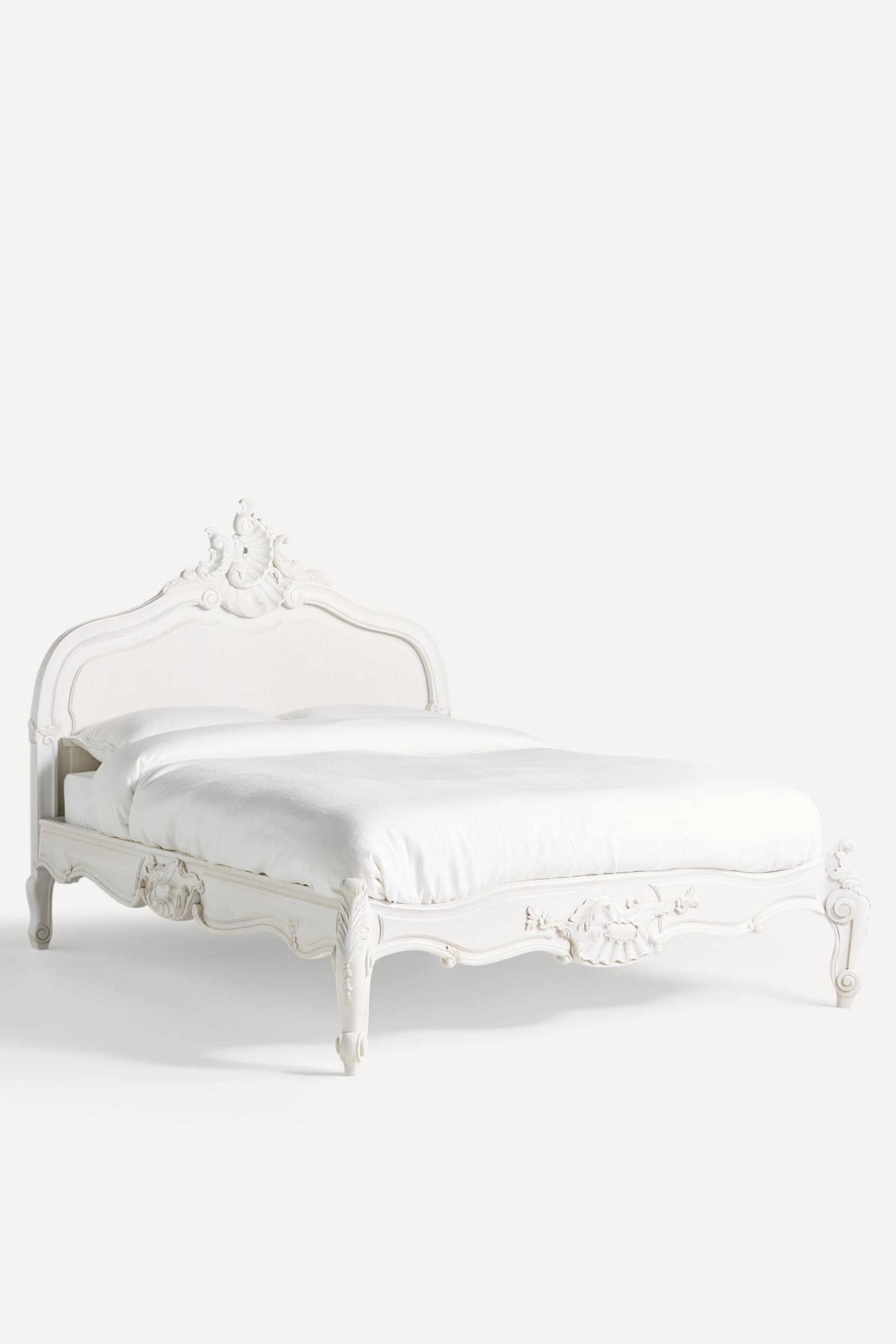 Baroque Noir Carved Bed – Solid Wood Frame - 1