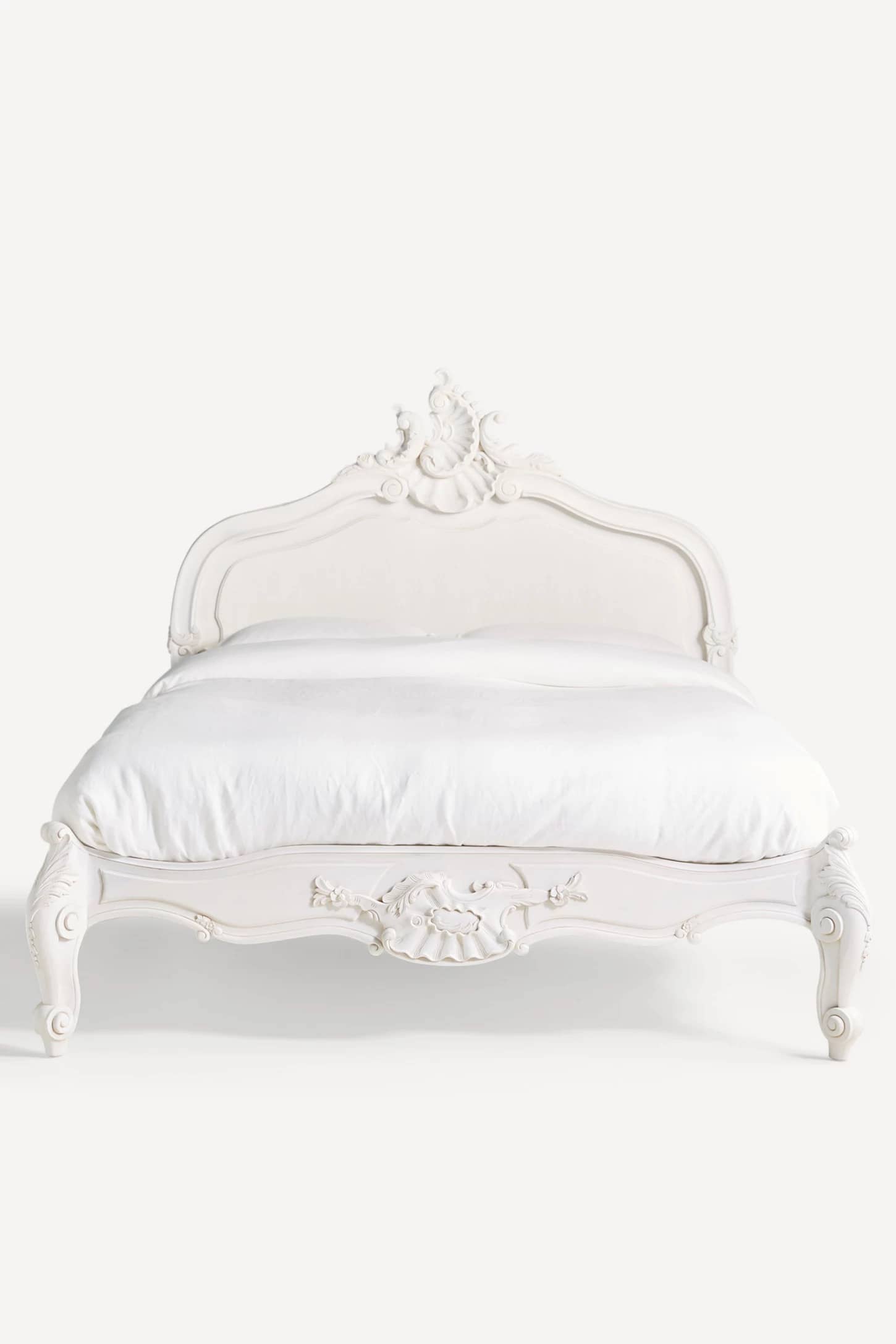 Baroque Noir Carved Bed – Solid Wood Frame - 3