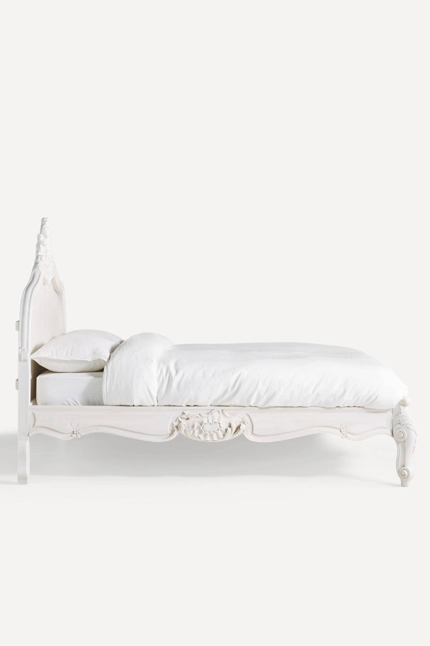 Baroque Noir Carved Bed – Solid Wood Frame - 4