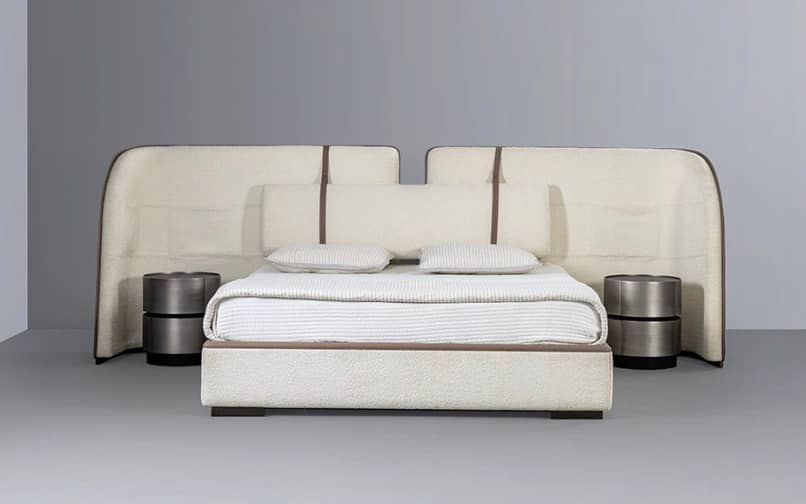 Oslo Luxe Panel Bed – Modern Upholstered Bed with Extended Headboard - 3