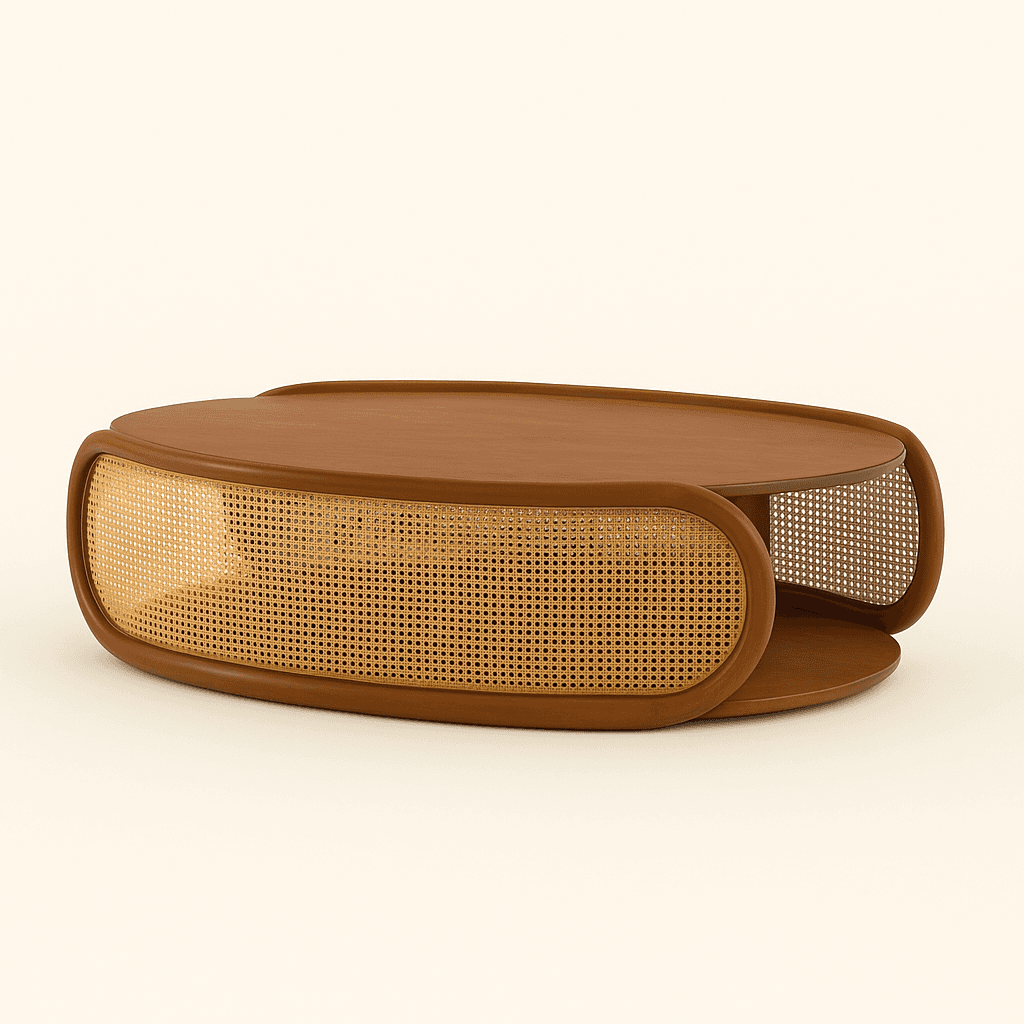 Ovalo Cane Coffee Table - 1