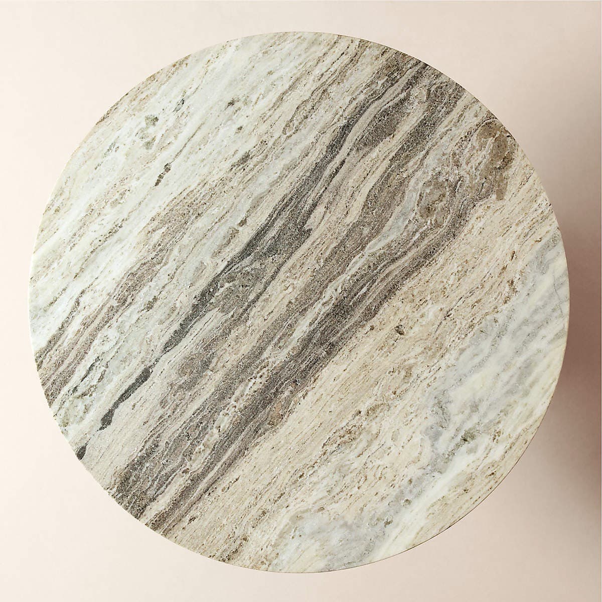 Babylon 54" Round Torrento Grey Marble Dining Table - 4