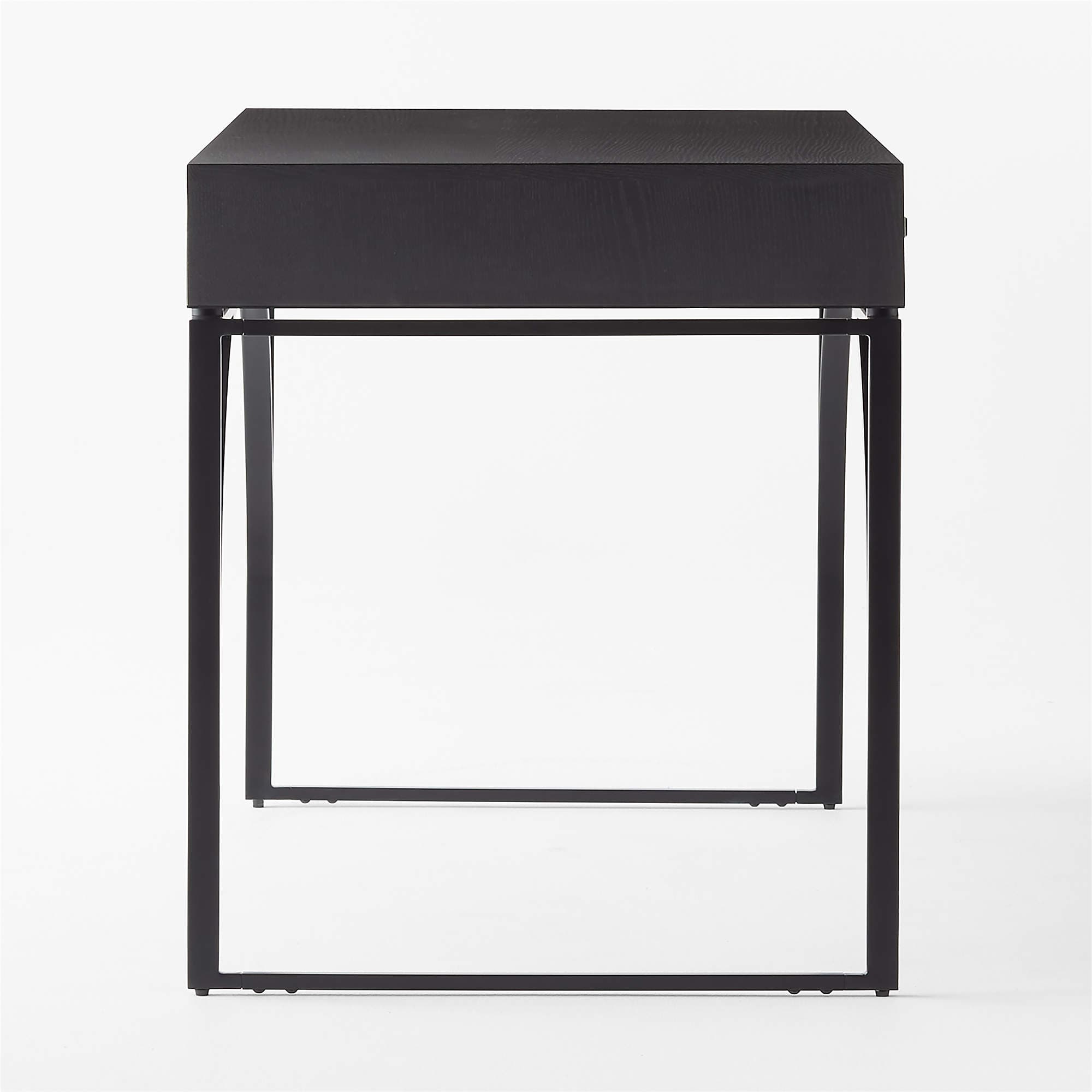 Ebony 3-Drawer Black Oak Desk - 4