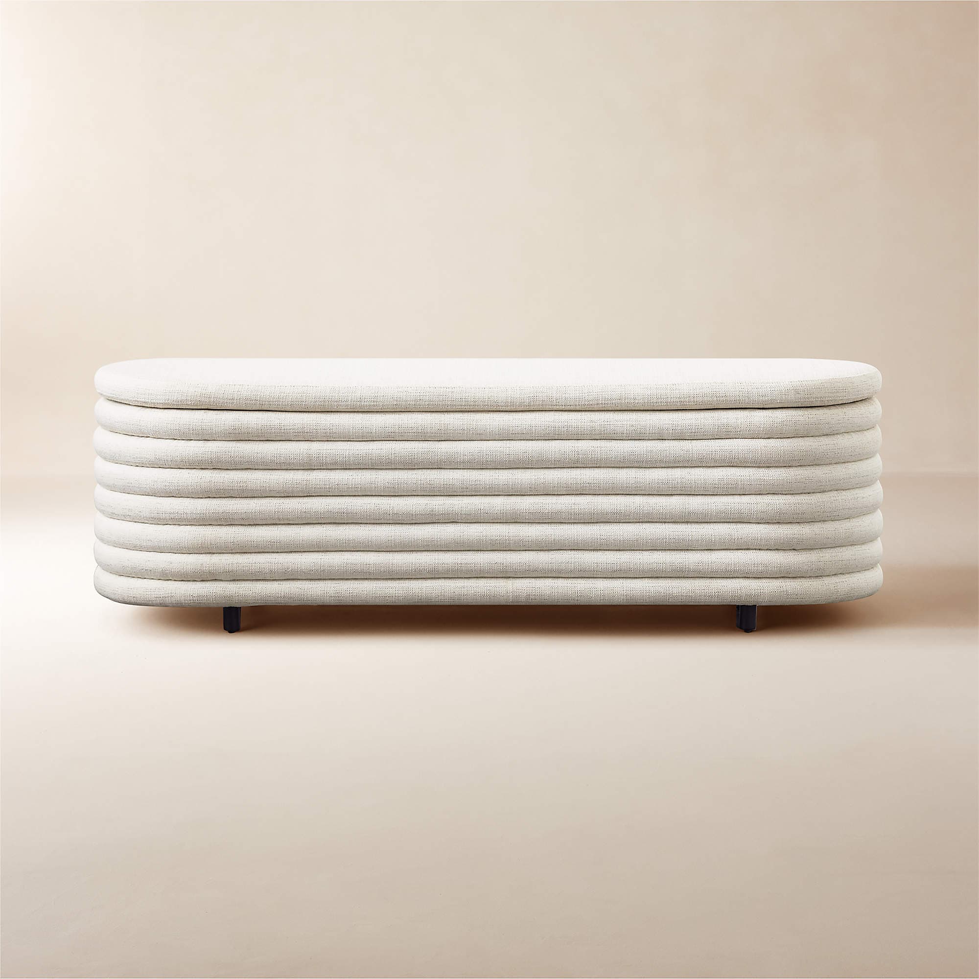 Rialto 60" Warm White Storage Bench - 1