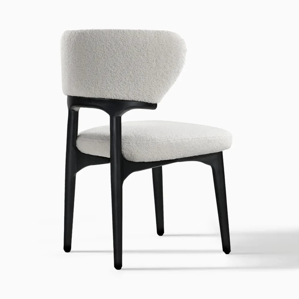 Nova Curved Back Bouclé Chair - 2