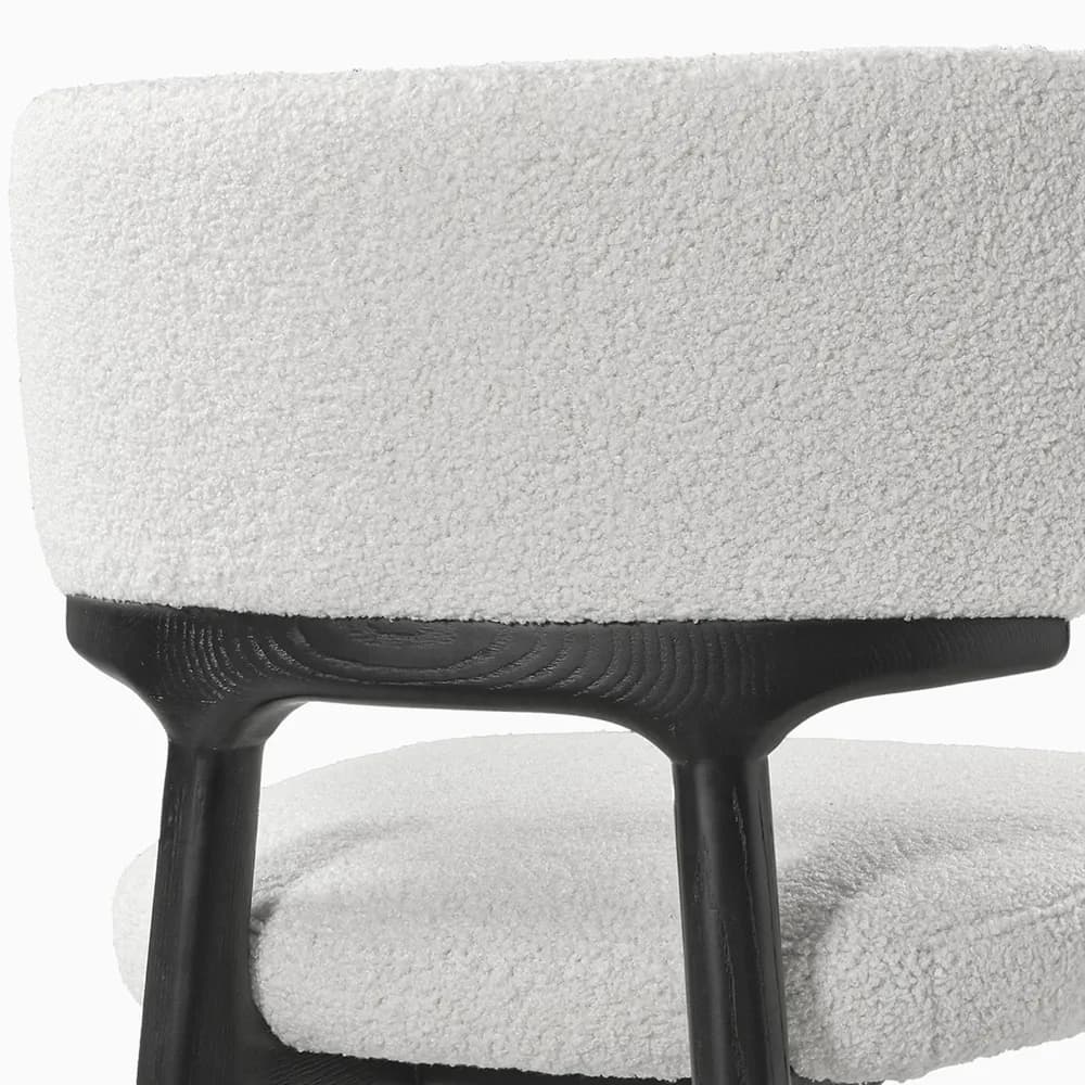 Nova Curved Back Bouclé Chair - 4