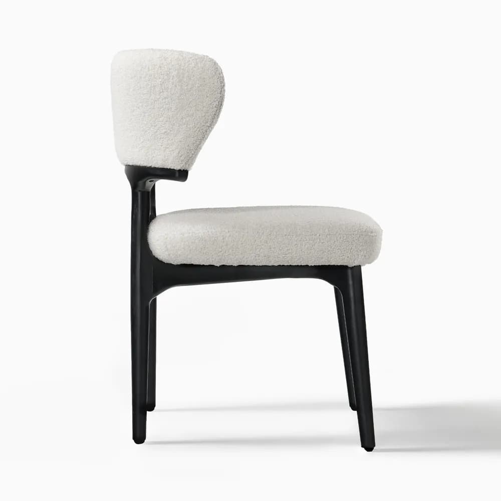 Nova Curved Back Bouclé Chair - 3