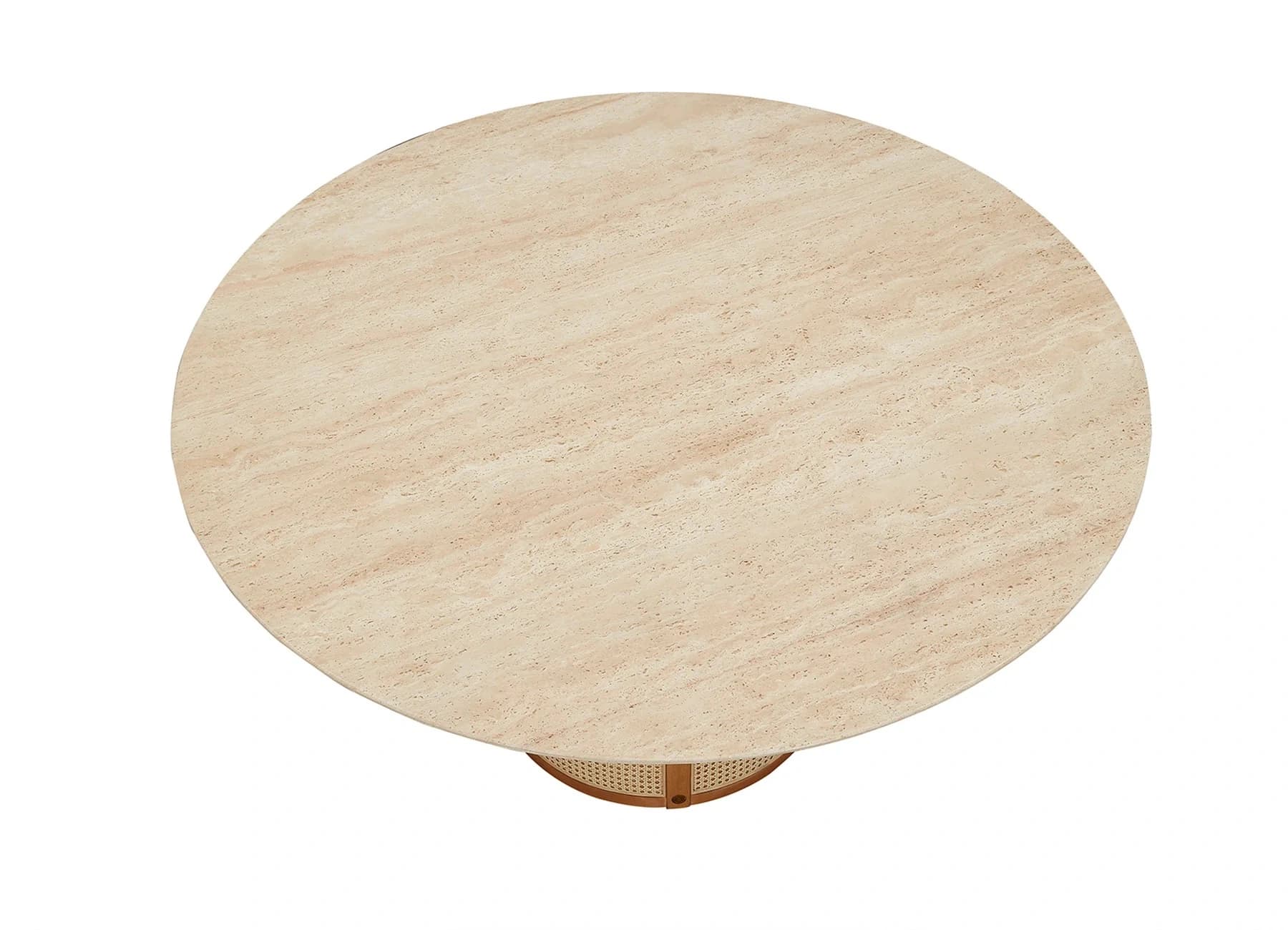 Cane Base Round Dining Table - 4
