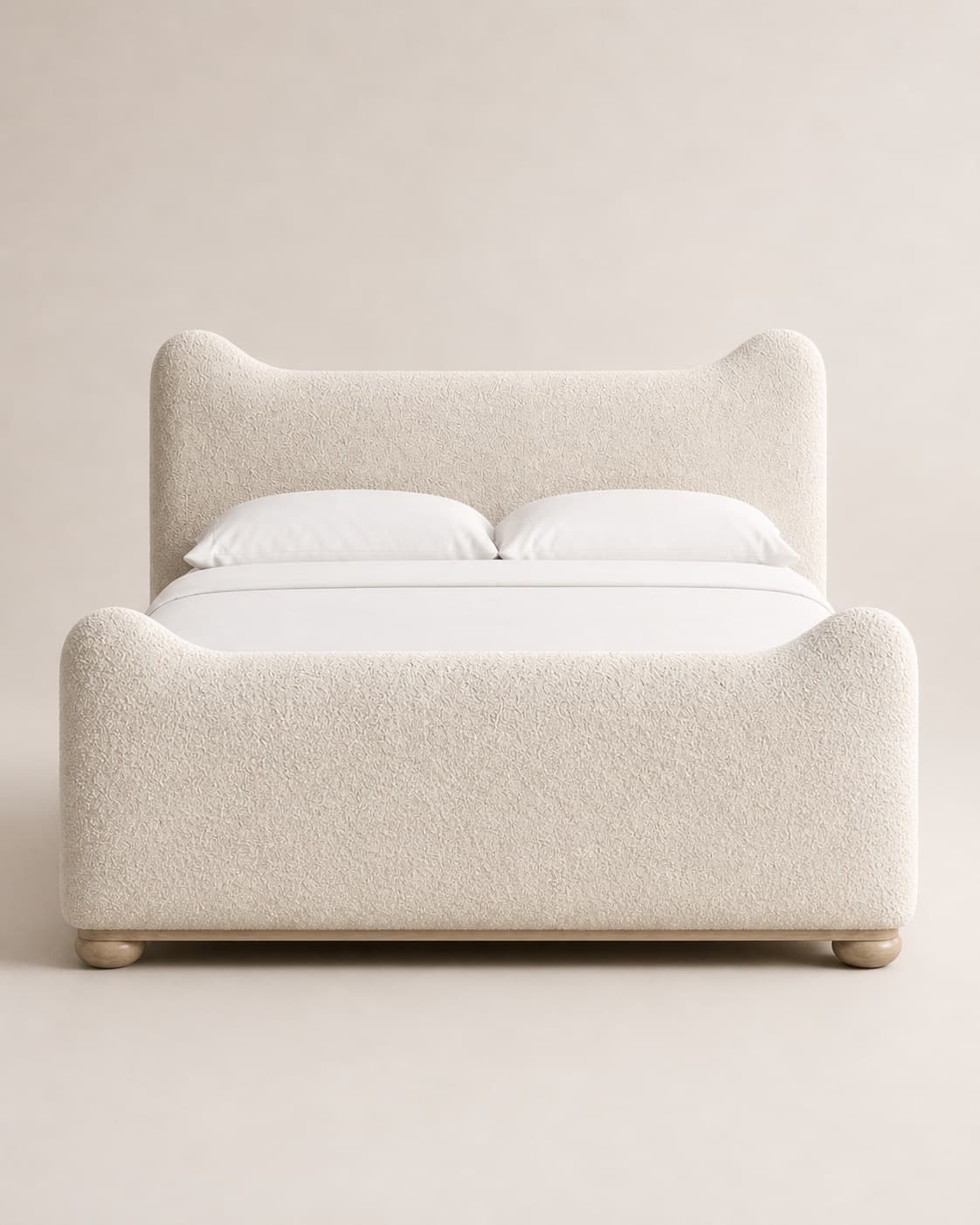 Cloud Curve Bouclé Bed - 1