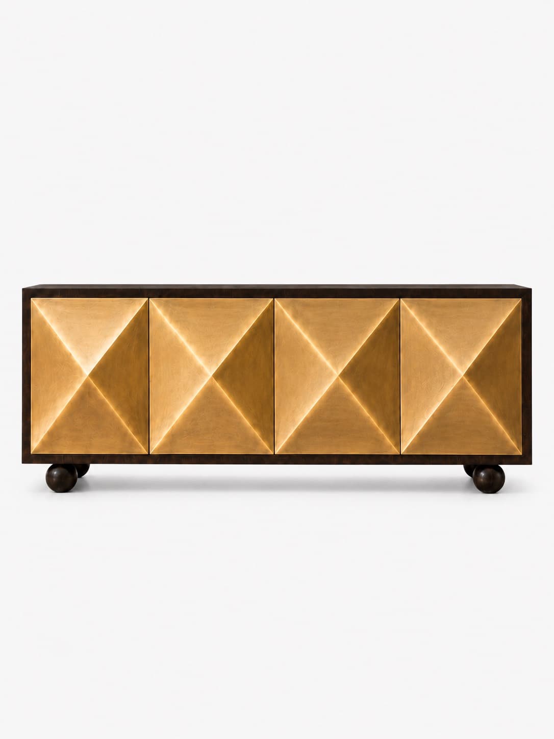 Brass Pyramid Sideboard - 1