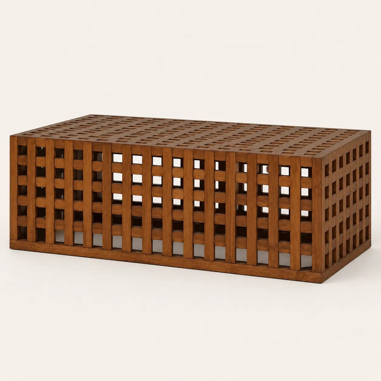 Tessera Solid Teak Wood Lattice Coffee Table – 54 - 2
