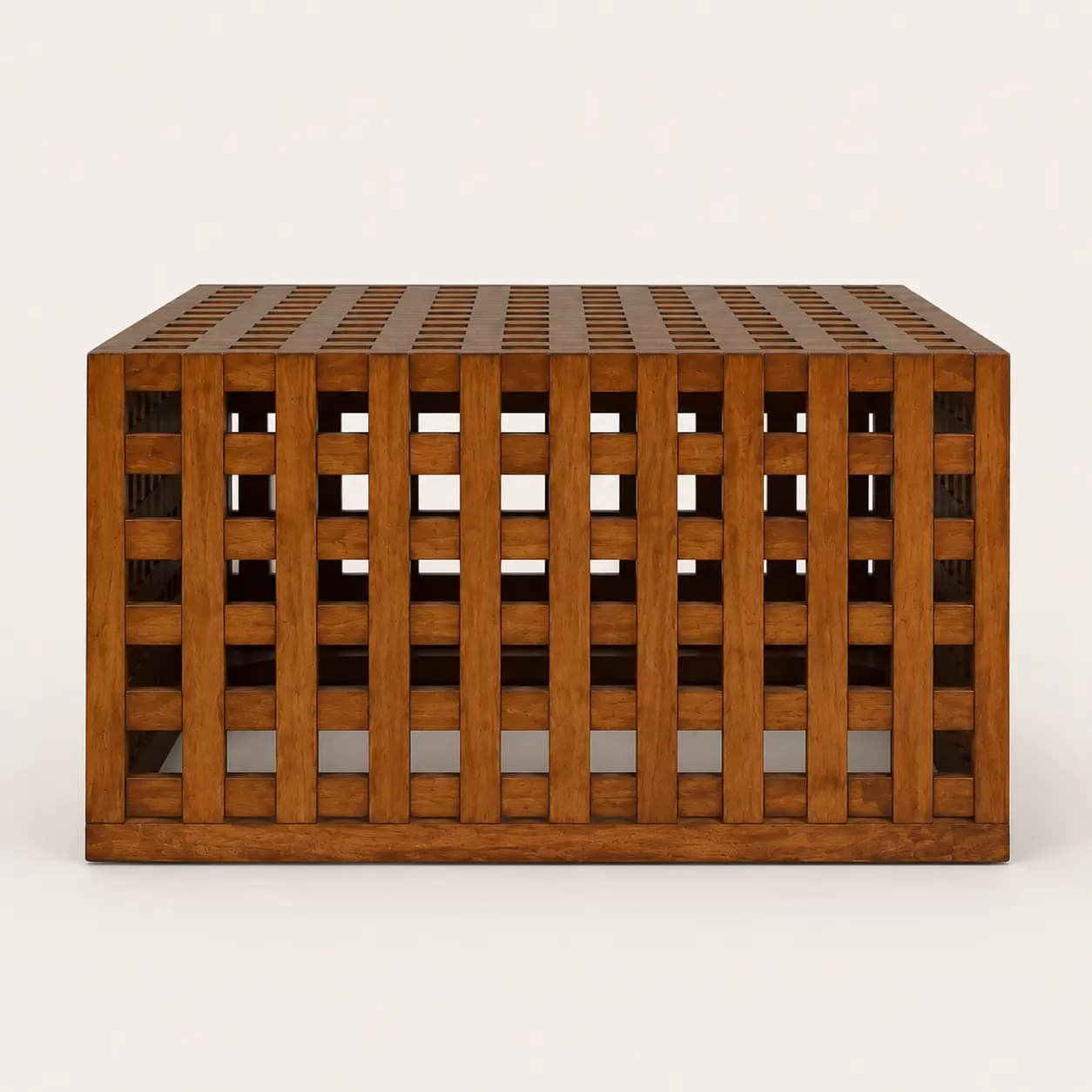 Tessera Solid Teak Wood Lattice Coffee Table – 54 - 3