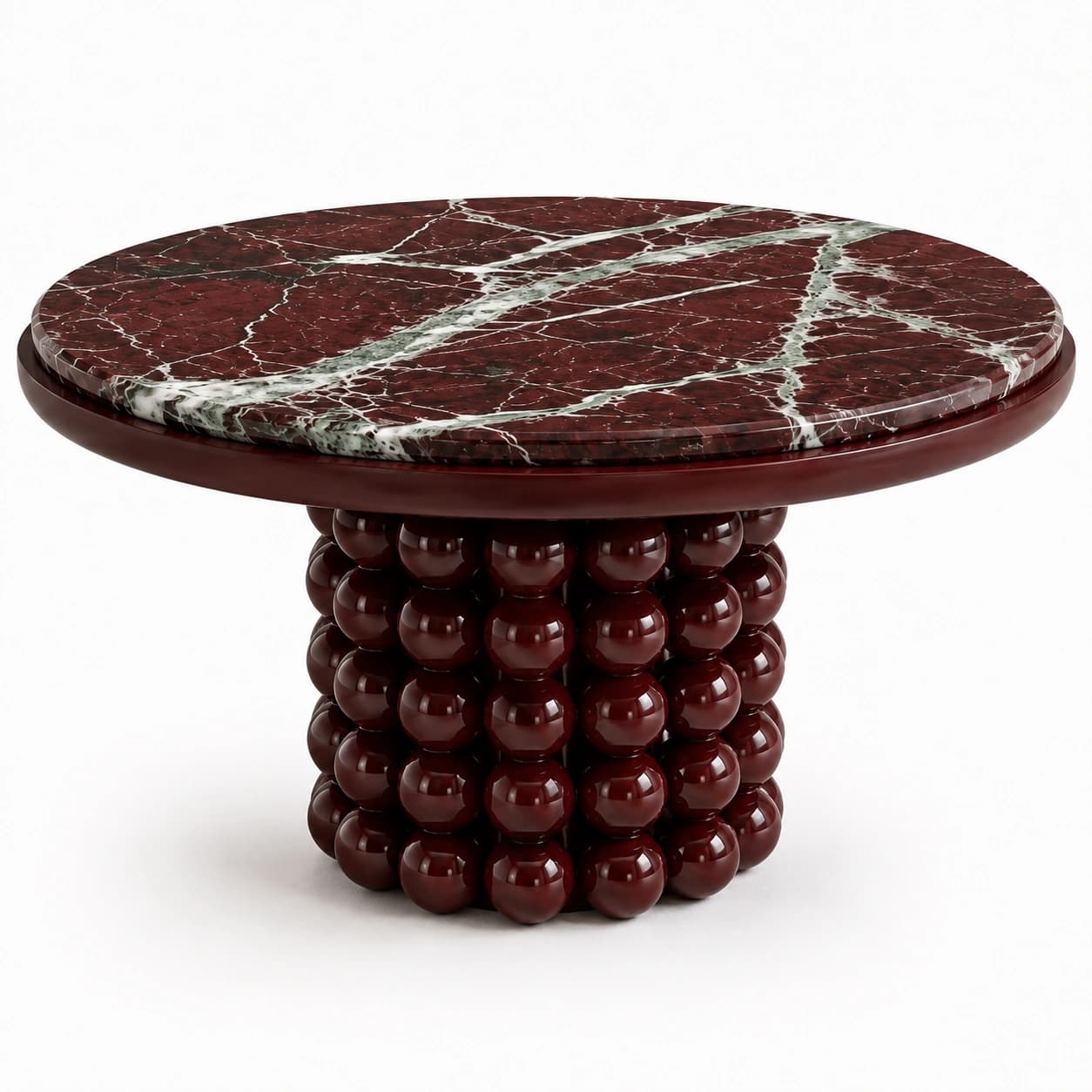 Rossa Beaded Marble Coffee Table angle thumbnail 3