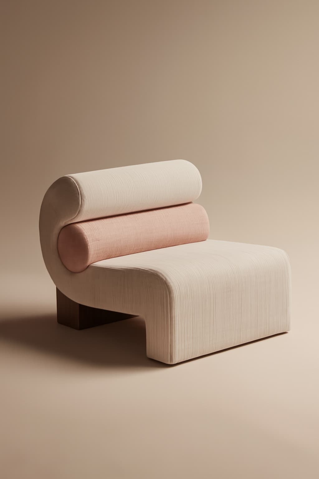 Crescent Curve Sculptural Accent Chair - 1