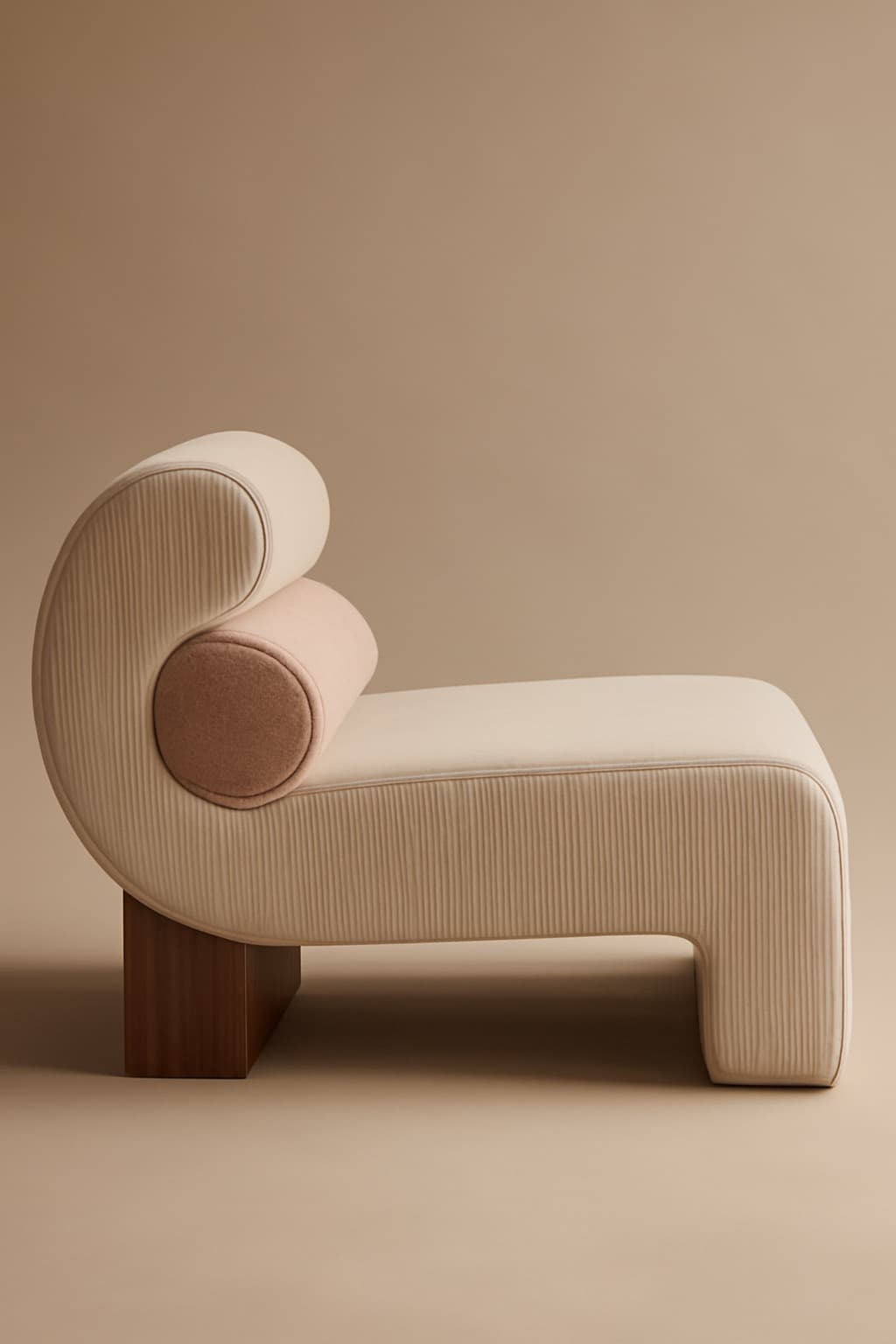 Crescent Curve Sculptural Accent Chair - 4