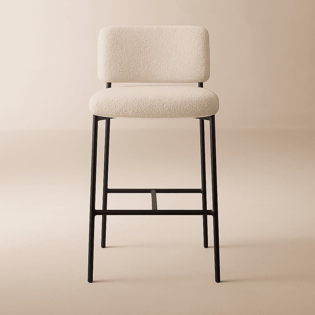 Luna Bouclé Stool - 1