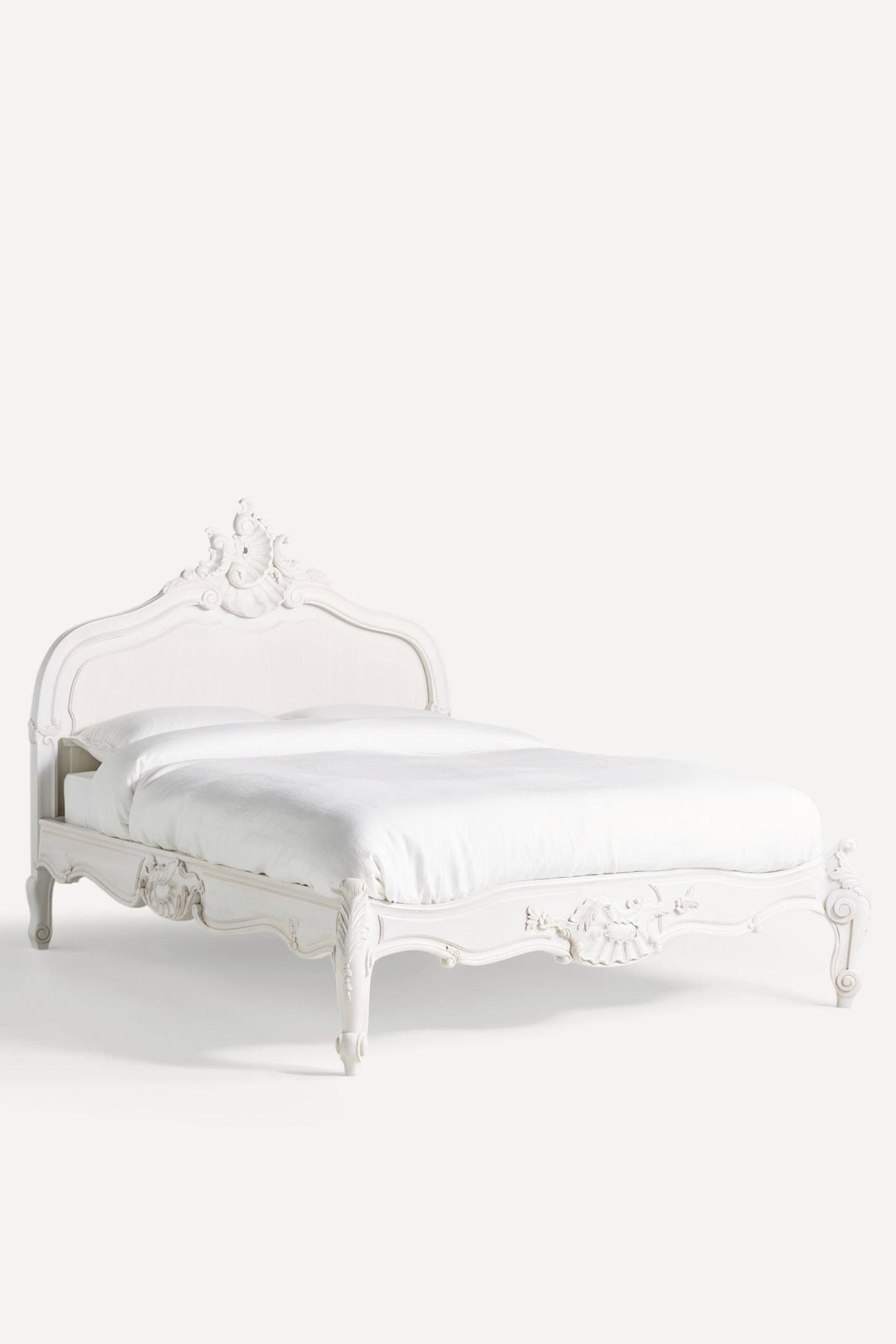 Baroque Noir Carved Bed – Solid Wood Frame - 1