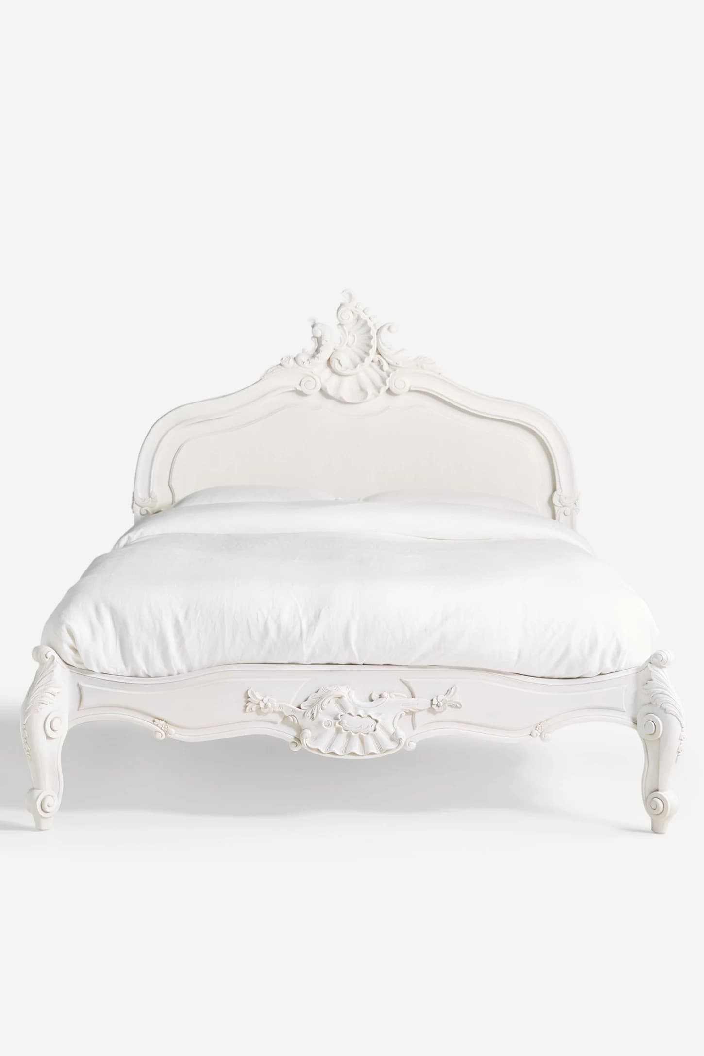 Baroque Noir Carved Bed – Solid Wood Frame - 3