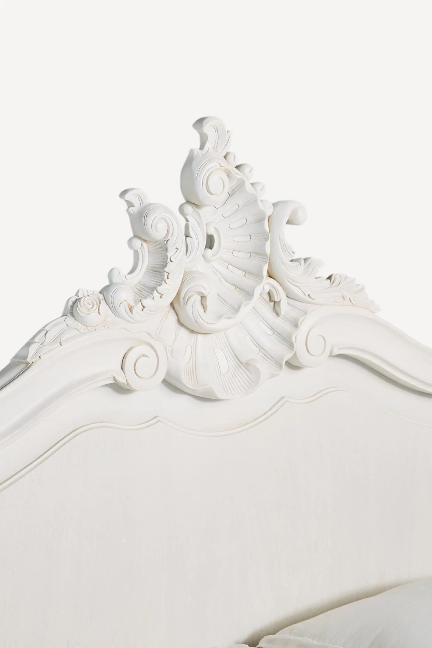 Baroque Noir Carved Bed – Solid Wood Frame - 5
