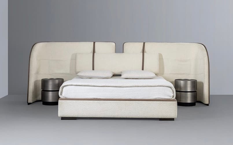 Oslo Luxe Panel Bed – Modern Upholstered Bed with Extended Headboard - 3