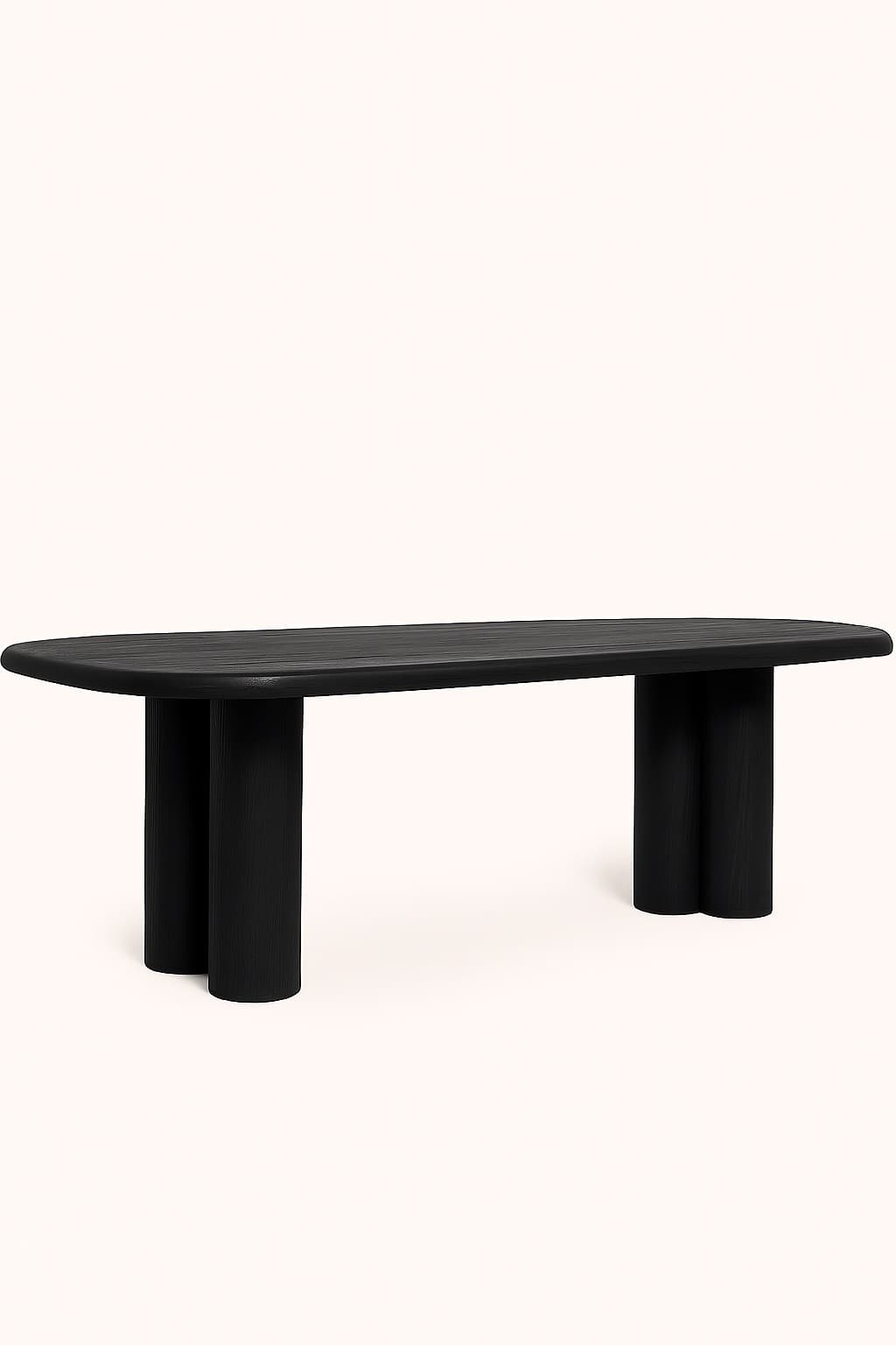Oak Solid Wood Dining Table – 96" Modern Sculptural Design - Premium Handcrafted Furniture - View 1